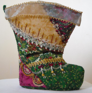 Botte de noel - kit de crazy quilt