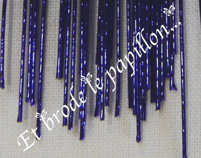 tige metal bleue fonce 040mm (gauge 26)
